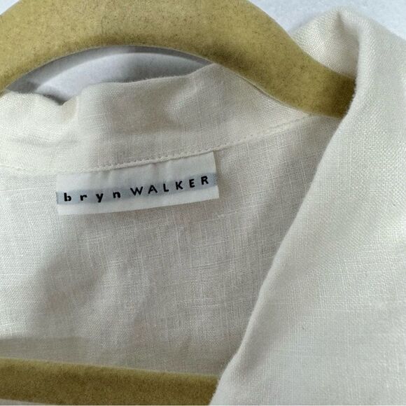 Bryn Walker 100% Linen put down shirt size large - Picture 3 of 7